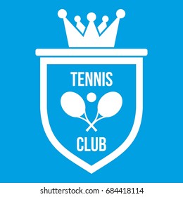 Coat of arms of tennis club icon white