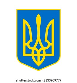 Wappen der Ukraine. Staatsemblem. Nationales ukrainisches Symbol. Trident-Symbol. Vektorgrafik.