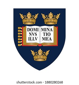 Coat of arms University of Oxford, The Chancellor, Masters and Scholars of the University of Oxford logo vector illustration