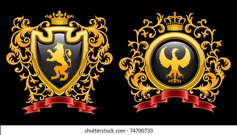Escudo de armas. Ilustración vectorial.