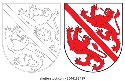 Escudo De Armas De Winterthur, Suiza Ilustración vectorial
