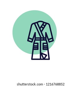 
Coat, Bathrobe, housecoat vector icon