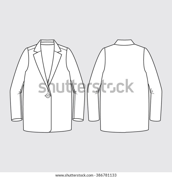 Coat Blazer Style Winter Fashion Fashion Stock Vector (Royalty Free ...