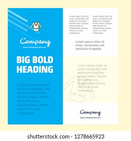 coat Business Company Poster Template. with place for text and images. vector background