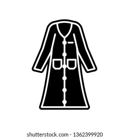 Coat clothes woman dress icon. Element of clothes for mobile concept and web apps icon. Glyph, flat icon for website design and development, app development