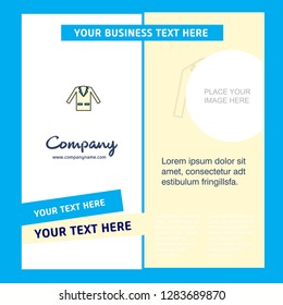 coat Company Brochure Template. Vector Busienss Template