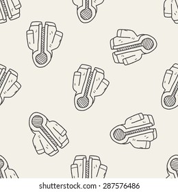 coat doodle seamless pattern background