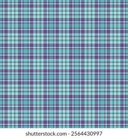 Coat fabric textile background, skirt vector check pattern. Graceful tartan plaid seamless texture in violet and light colors palette.