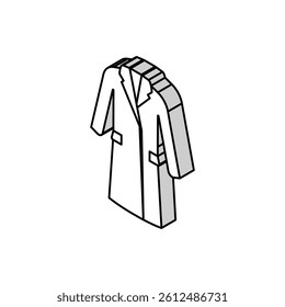 coat female garment isometric icon vector. coat female garment sign. isolated symbol illustration