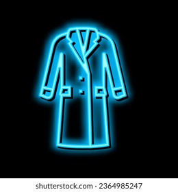 coat female garment neon light sign vector. coat female garment illustration