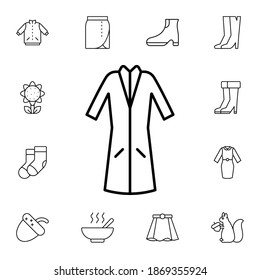 Coat flat vector icon in autumn pack