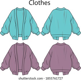 Plantilla vectorial Coat para niñas