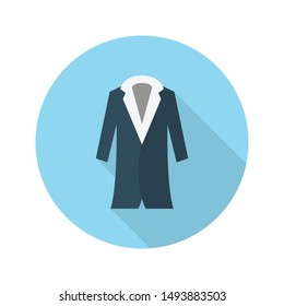 coat glyph flat vector icon