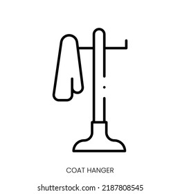coat hanger icon. Linear style sign isolated on white background. Vector illustration