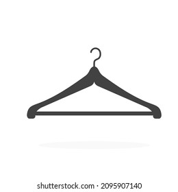 Coat Hanger Icon Silhouette Vector Illustration