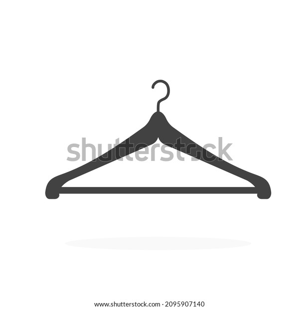 Coat Hanger Icon Silhouette Vector Illustration เวกเตอร์สต็อก (ปลอดค่า