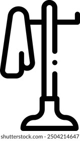 Icono de percha. Diseño De Estilo Lineal Delgado Aislado Sobre Fondo Blanco