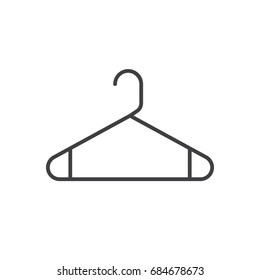 Coat hanger line icon.