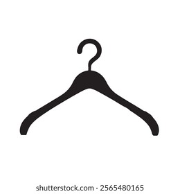 Coat hanger silhouette icon vector design.
