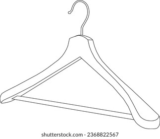 Coat Hanger Vector Illustration, Wardrobe Hanger	