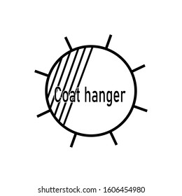 Coat hunger icon - thin lines