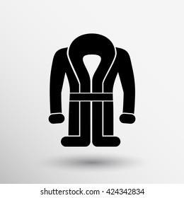 coat icon clothing cold white clothes logo.