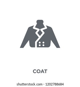 Coat icon. Coat design concept from  collection. Simple element vector illustration on white background.