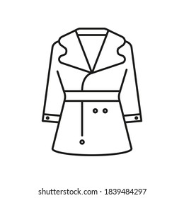 coat icon element of winter clothes icon for mobile concept and web apps. Thin line coat icon can be used for web and mobile. Premium icon on white background