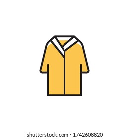 coat icon filled outline vector. isolated on white background
