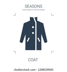 coat icon. high quality filled coat icon on white background. from seasons collection flat trendy vector coat symbol. use for web and mobile