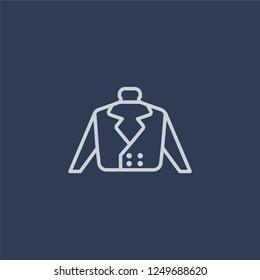 Coat icon. Coat linear design concept from  collection. Simple element vector illustration on dark blue background.