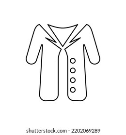 coat icon on a white background, vector illustration