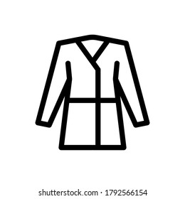 Coat icon outline vector. isolated on white background