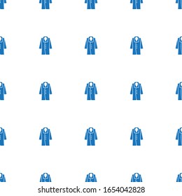 coat icon pattern seamless isolated on white background. Editable filled coat icon. coat icon pattern for web and mobile.