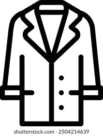 coat icon. Thin Linear Style Design Isolated On White Background