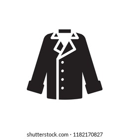 coat icon vector glyph style