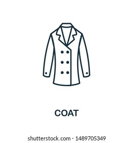 Coat icon vector illustration. Creative sign from coat icons collection. Filled flat Coat icon for computer and mobile. Symbol, logo vector graphics.