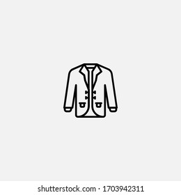 coat icon vector illustrator sign
