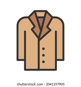 Coat icon vector image. Can also be used for Seasonal. Suitable for mobile apps, web apps and print media.