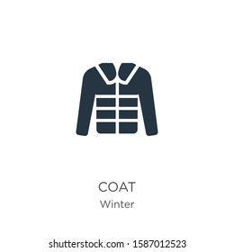 Coat icon vector. Trendy flat coat icon from winter collection isolated on white background. Vector illustration can be used for web and mobile graphic design, logo, eps10