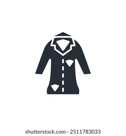 coat icon. vector.Editable stroke.linear style sign for use web design,logo.Symbol illustration.
