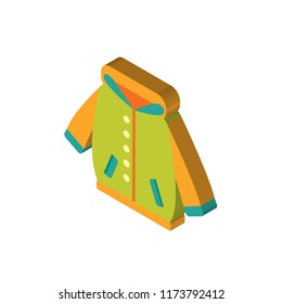 Coat isometric left top view 3D icon