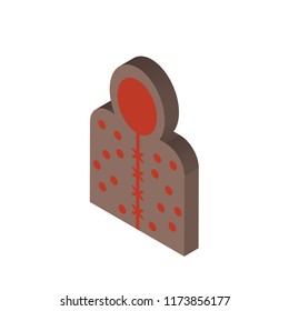 Coat isometric left top view 3D icon