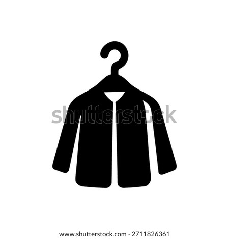 Coat Jacket On Hanger Icon Isolated On White Background 
