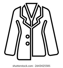 coat line icon design. coat thin black outline symbol vector illustration. editable stroke icon on transparent background.