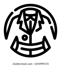 Coat Line icon vector design and illustration template