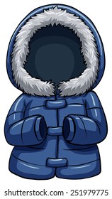 A coat on a white background