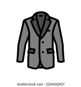 coat outerwear male color icon vector. coat outerwear male sign. isolated symbol illustration
