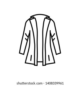 Coat outline icon vector illustration.