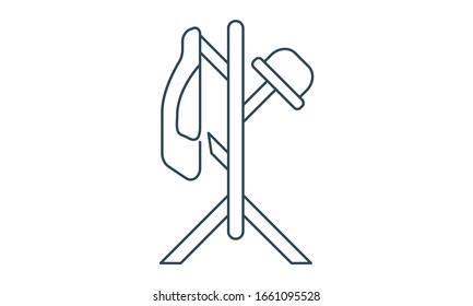 Coat Rack Icon Line Style Eps10 Vector Image